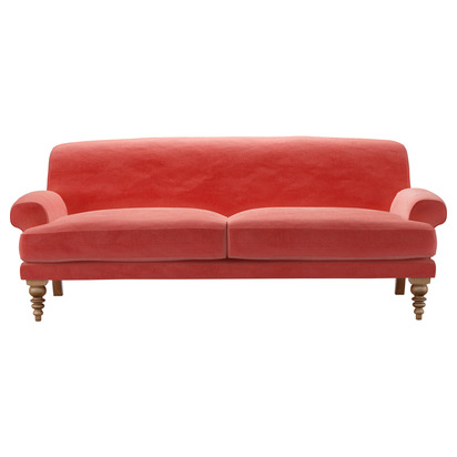 Saturday 3 Seat Sofa in Dusty Rose Cotton Matt Velvet