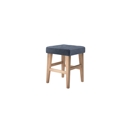 Buttons Short Stool in Armour Smart Velvet