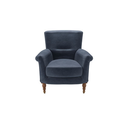 Alderney Armchair in Armour Smart Velvet