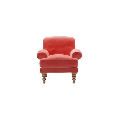 Saturday Armchair in Dusty Rose Cotton Matt Velvet