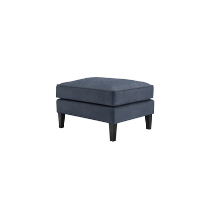Iggy Medium Rectangular Footstool in Armour Smart Velvet