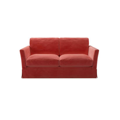 Otto 2 Seat Sofa Bed in Dusty Rose Cotton Matt Velvet