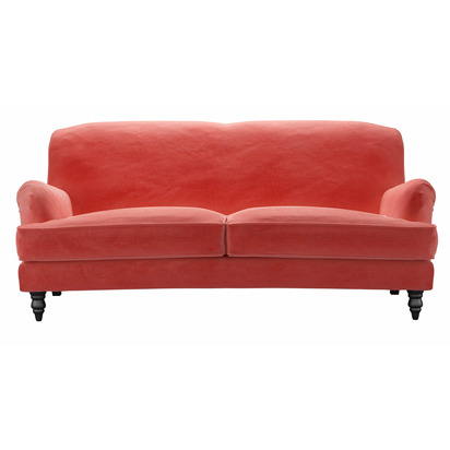 Snowdrop 3 Seat Sofa in Dusty Rose Cotton Matt Velvet