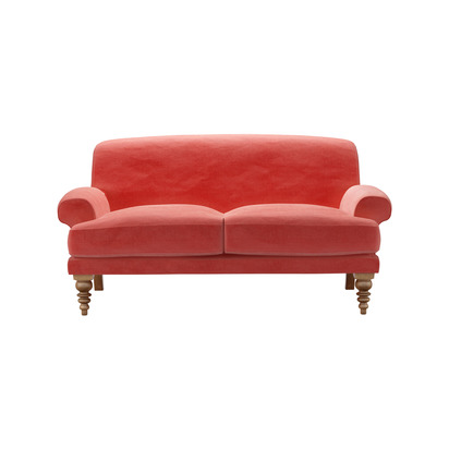 Saturday 2 Seat Sofa in Dusty Rose Cotton Matt Velvet