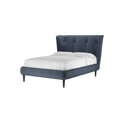 Audrey Double Bed in Armour Smart Velvet