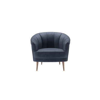 Harper Armchair in Armour Smart Velvet
