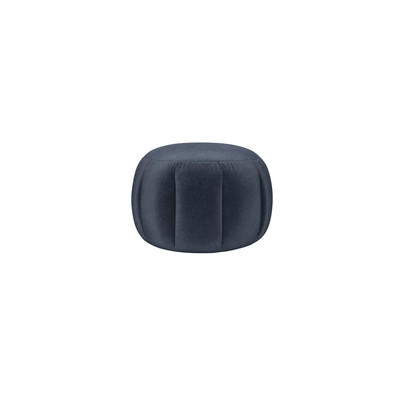 Harper Round Footstool in Armour Smart Velvet