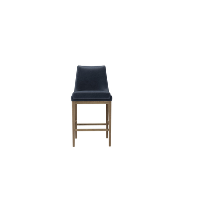 Basil Bar Stool in Armour Smart Velvet