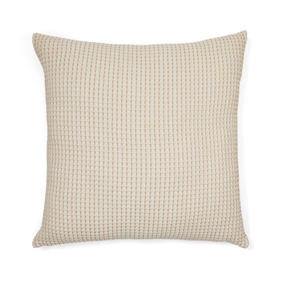 Senara set of 2 ecru cotton cushion covers with beige structure 50 x 50 cm