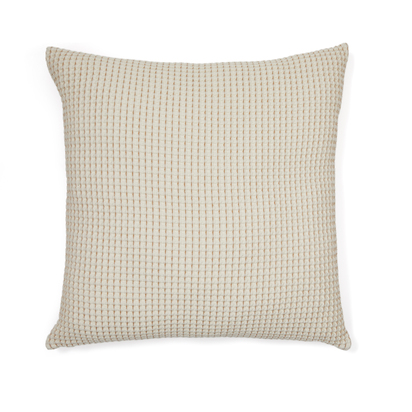 Senara set of 2 ecru cotton cushion covers with beige structure 50 x 50 cm