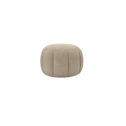 Harper Round Footstool in Shearling Hygge Chunky Weave