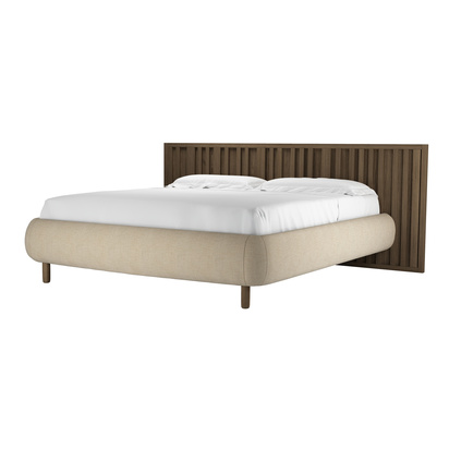 Florence Super King Bed in Shearling Hygge Chunky Weave