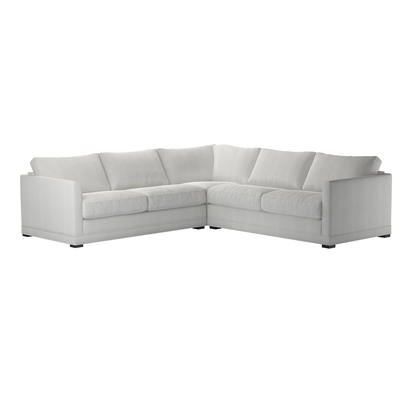 Aissa Medium LHF 2.5 Seat Corner Sofa Bed in Pumice House Basket Weave
