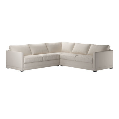 Aissa Medium RHF 2.5 Seat Corner Sofa Bed in Taupe Brushed Linen Cotton