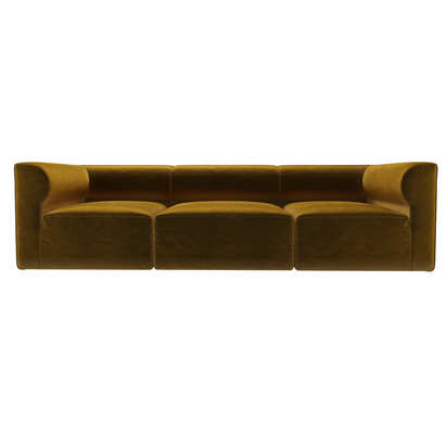 Cohen 3 Seat Sofa in Nefertiti Gold Cotton Matt Velvet