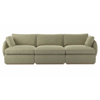 Ren 3 Seat Sofa in Palm Silky Jacquard Weave