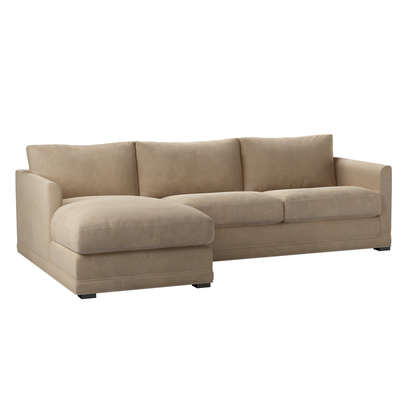 Aissa Medium LHF Chaise Sofa in Fawn Aquaclean Clever Velvet