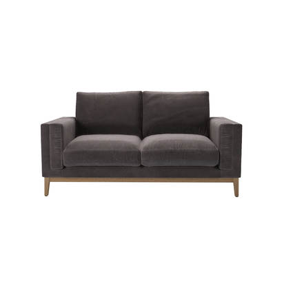 Costello 2 Seat Sofa in Shale Aquaclean Clever Velvet