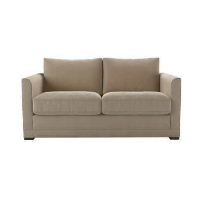Aissa 2 Seat Sofa Bed in Pennine Stone Organic Smart Cotton