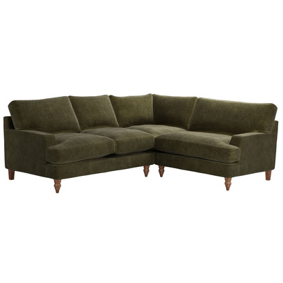 Isla LHF 2 Seat w RHF Loveseat in Juniper Aquaclean Clever Chenille