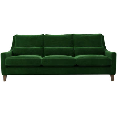 High Back Iggy 4 Seat Sofa in Putting Green Aquaclean Clever Velvet
