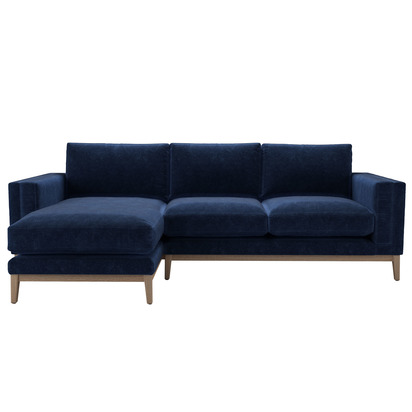 Costello  LHF Chaise Sofa in Port Royal Aquaclean Clever Chenille