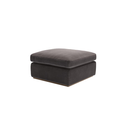 Ren Footstool in Shale Aquaclean Clever Velvet