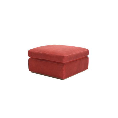 Ren Footstool in Wild Raspberry Smart Velvet