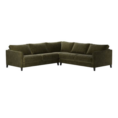 Izzy Medium Corner Sofa in Juniper Aquaclean Clever Chenille