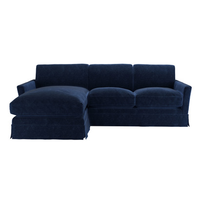 Otto Medium LHF Chaise Sofa in Port Royal Aquaclean Clever Chenille