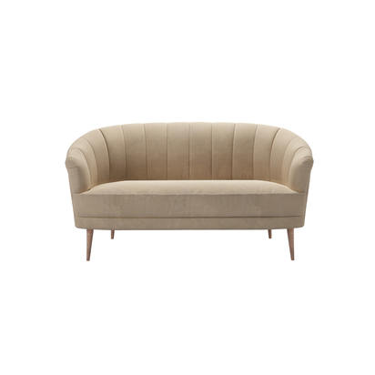 Harper 2 Seat Sofa in Fawn Aquaclean Clever Velvet