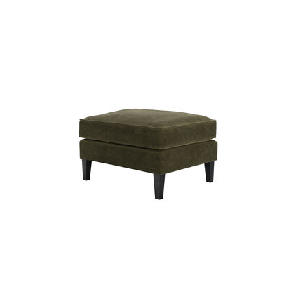Iggy Medium Rectangular Footstool in Juniper Aquaclean Clever Chenille