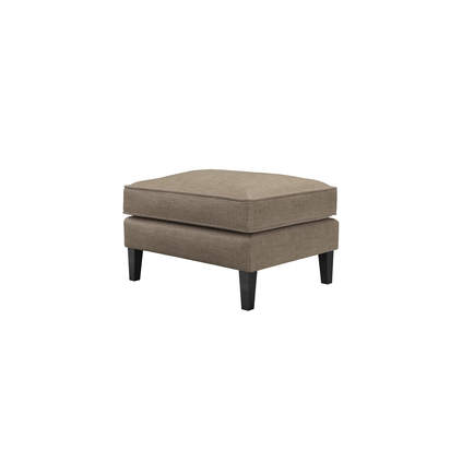 Iggy Medium Rectangular Footstool in Greige Florence Textured Weave
