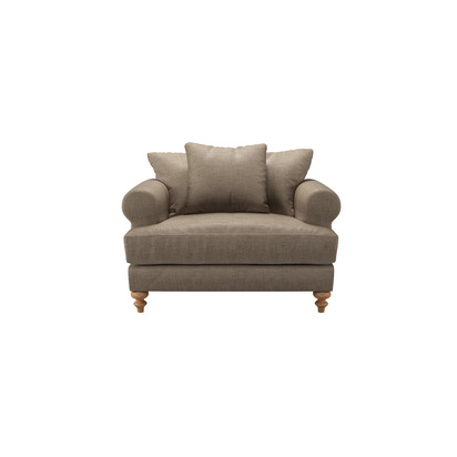 Teddy Loveseat in Greige Florence Textured Weave