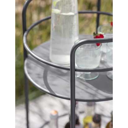 Garden Trading Round Drinks Trolley Carbon Dtcn01