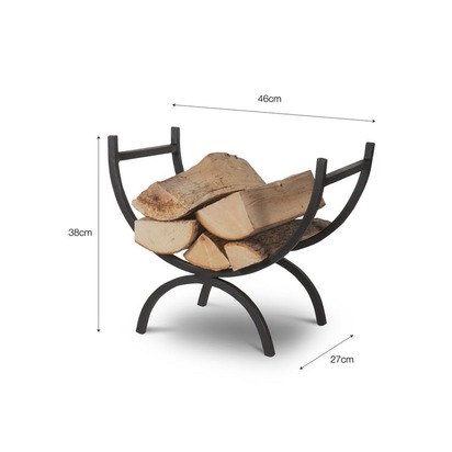 Garden Trading Log Holder Wrought Iron Small Loho01