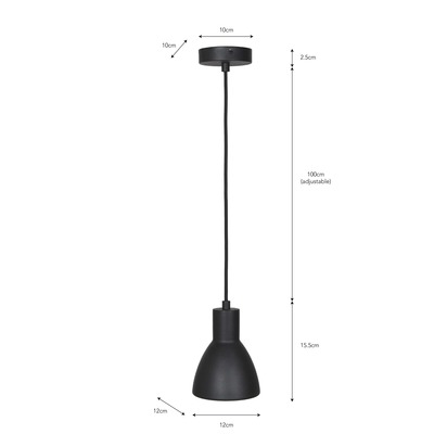 Garden Trading Bankside Pendant Light - Black
