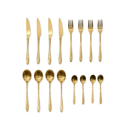 Garden Trading 16 Piece Set Of Cutlery In - Brass Stainless Steel Csbr03