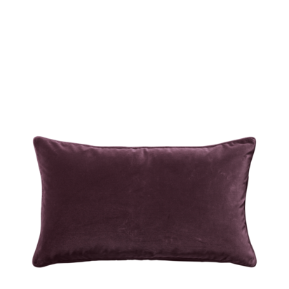 OKA, Small Plain Velvet Cushion Cover - Aubergine, Cushion Covers, Velvet, Plain