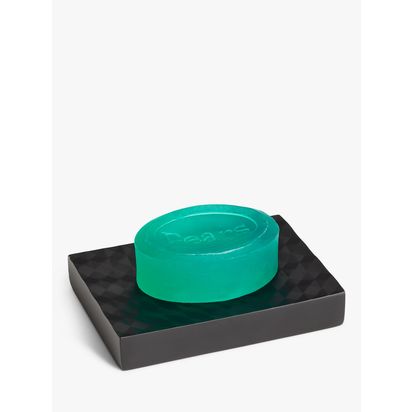 John Lewis Diamond Soap Dish, Black Black | H2 x W12 x D9cm