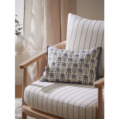 John Lewis Aria Cushion Blue | H30 x W40cm