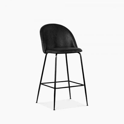 Heather Kitchen Stool, Vintage Black Leg Colour: Black