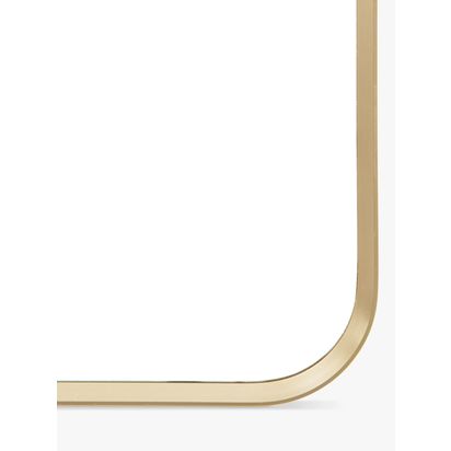 Gallery Direct Riverside Arched Metal Frame Wall Mirror, 150 x 40cm Gold | H45.00cm * W150.00cm * D3.50cm