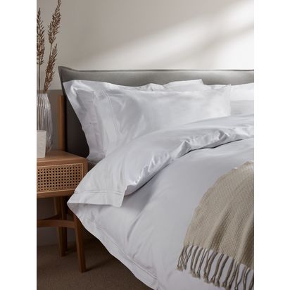 The Ultimate Collection Luxury Egyptian Cotton Sateen 1000 Thread Count Bedding, White White | Super King Duvet Cover