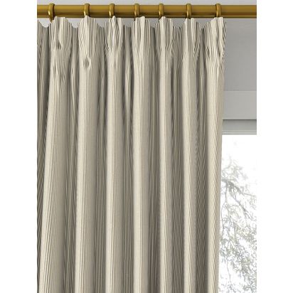 Clarke & Clarke Breton Made to Measure Curtains or Roman Blind, Linen Linen | W140.00cm