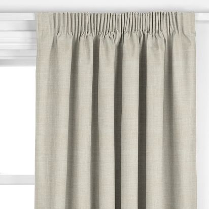 John Lewis Cotton Blend Made to Measure Curtains or Roman Blind, Parchment Parchment | W141cm x L30m