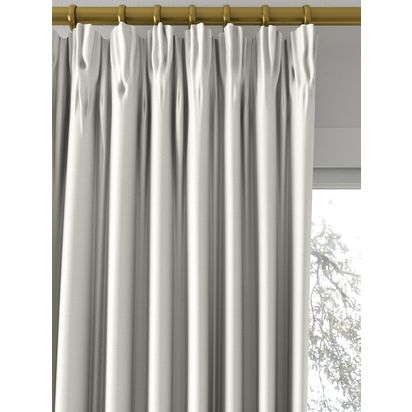 John Lewis Textured Twill Made to Measure Curtains or Roman Blind, Alabaster Alabaster | Width: 140cm
