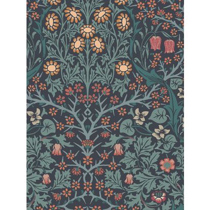 William Morris At Home Blackthorn Wallpaper Navy | L10m x W52cm