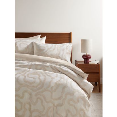 John Lewis Undeniable Meander Bedding Natural | H19.00cm * W25.00cm * D1.50cm