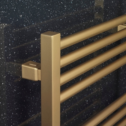 Crosswater MPRO Brushed Brass Heated Towel Rail - 1140 x 480mm